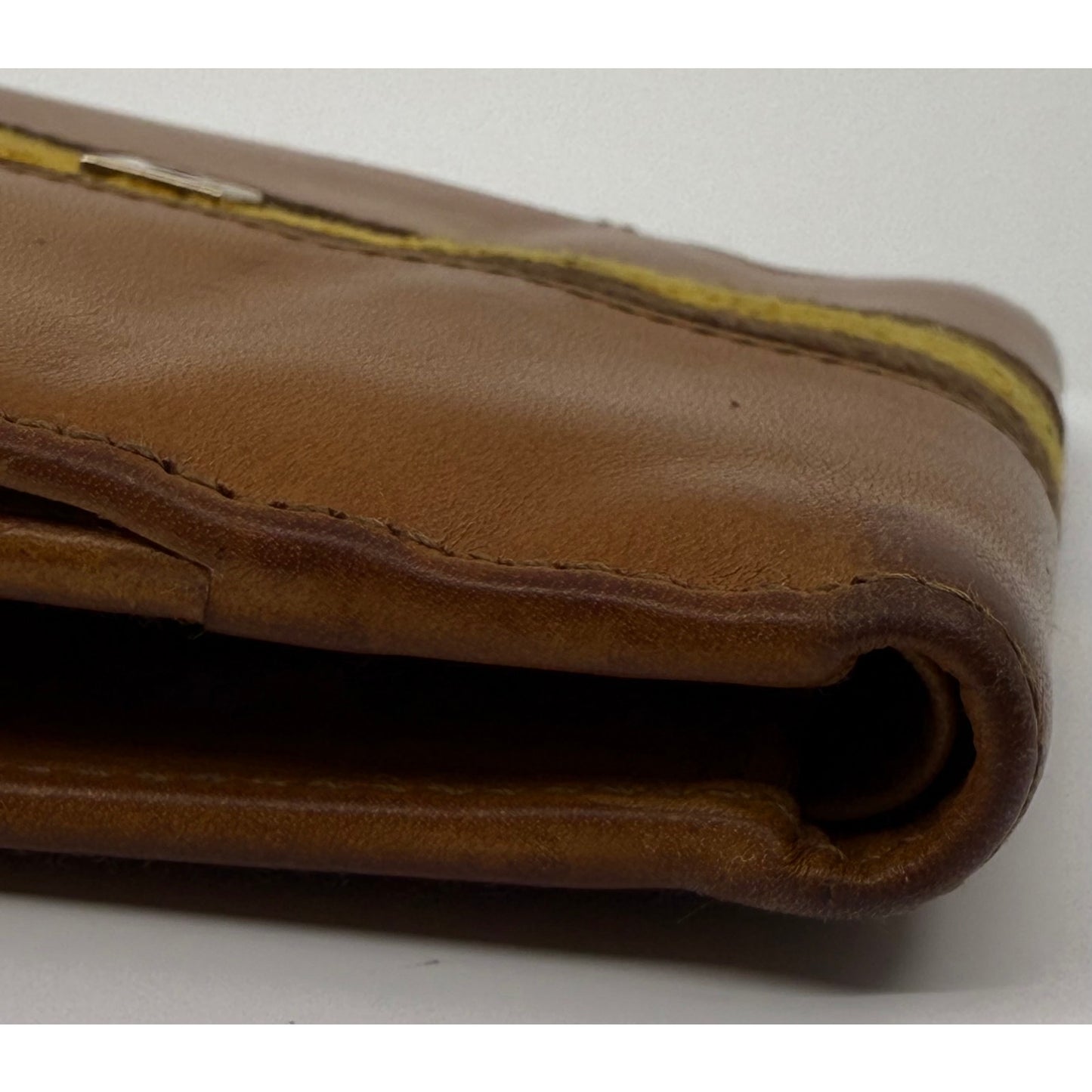 Authentic Gucci Vintage Leather Bifold Wallet with Web Stripe Detail