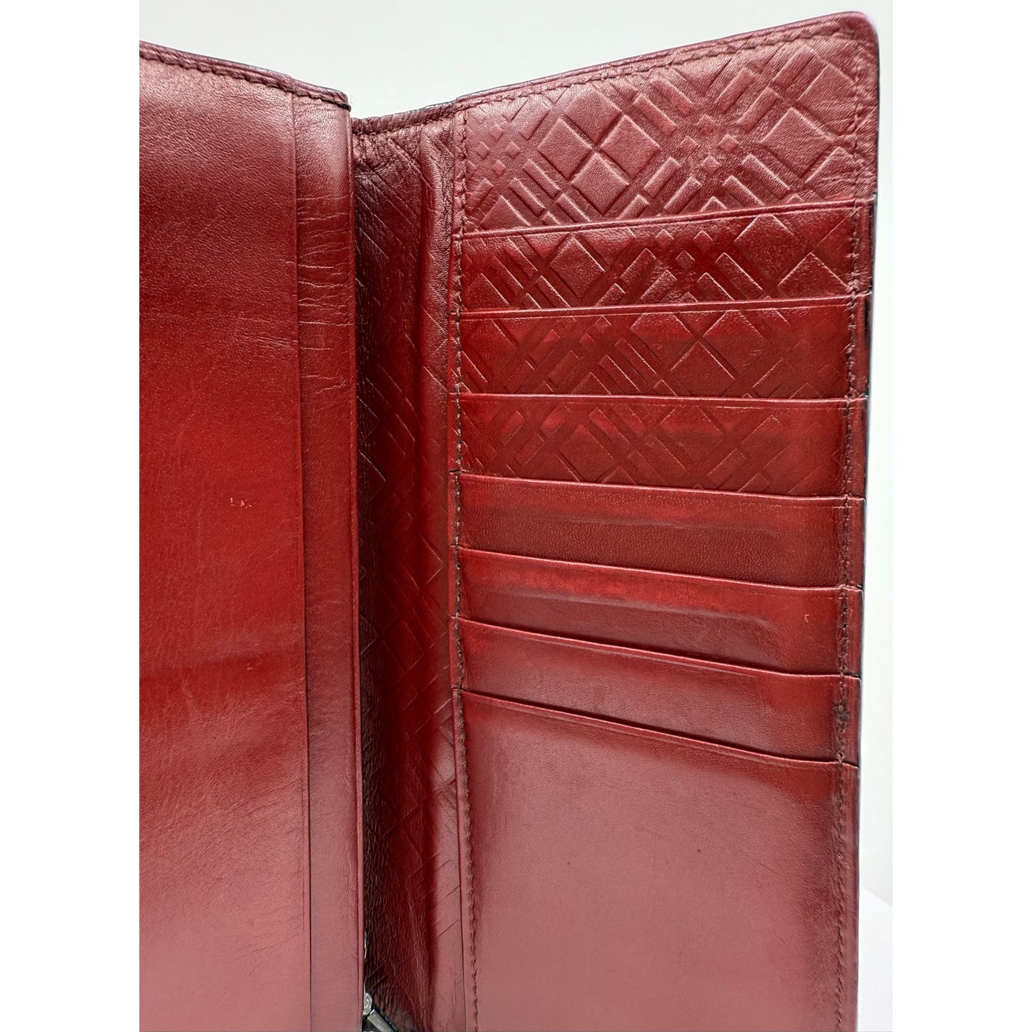 Authentic Burberry Black Label Long Wallet in classic black leather