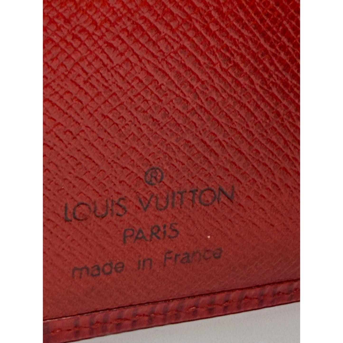Authentic Louis Vuitton Epi Leather French Purse Wallet in Red