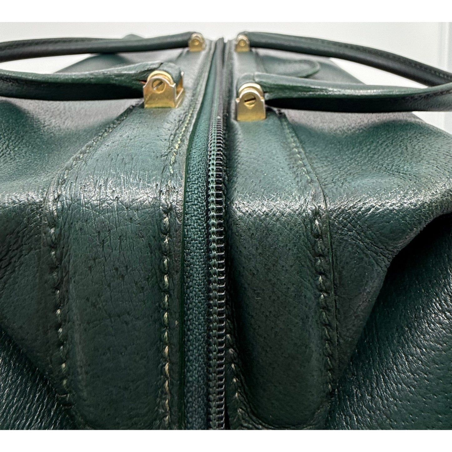 Authentic Vintage Gucci Green Leather Doctor’s Bag