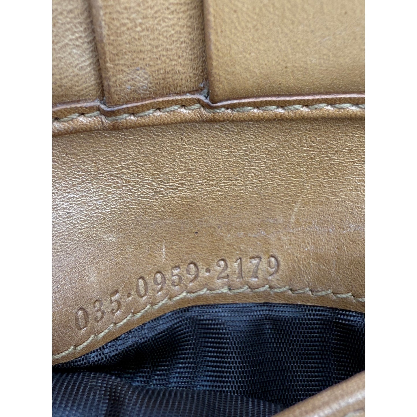 Authentic Gucci Vintage Leather Bifold Wallet with Web Stripe Detail