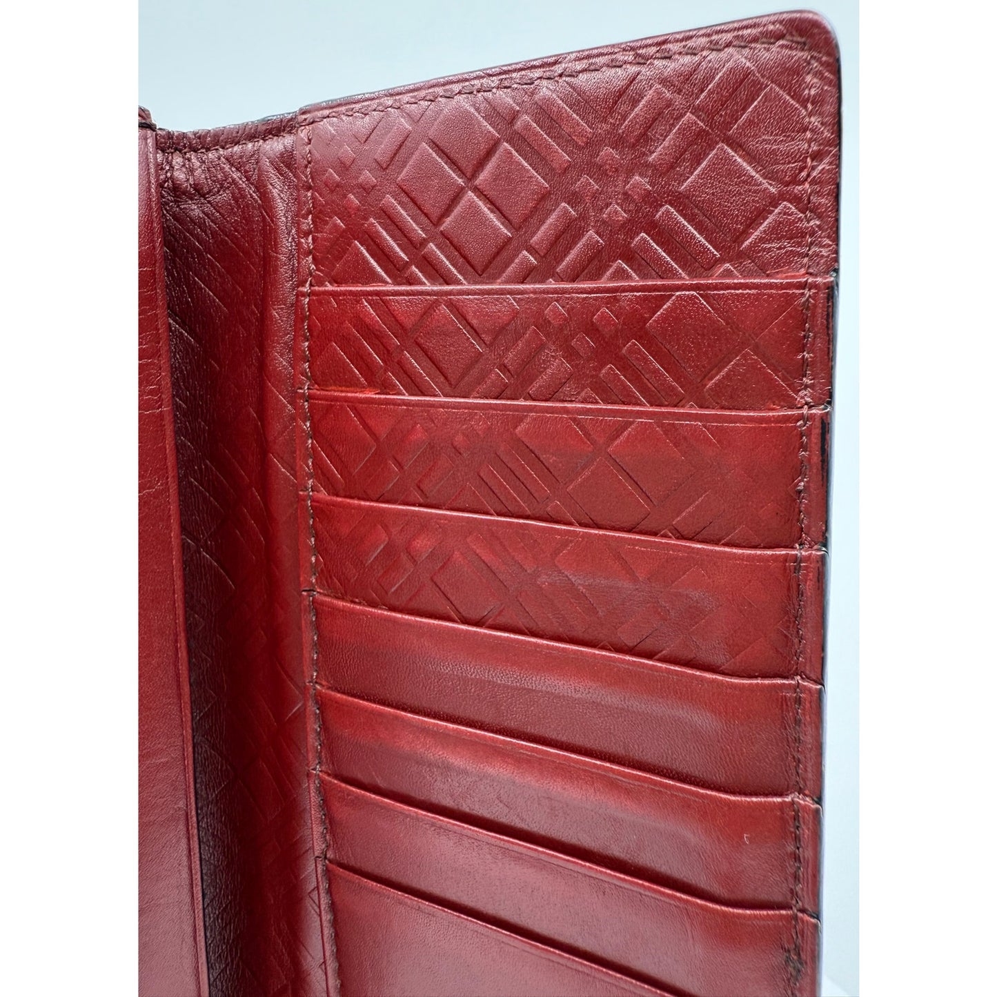 Authentic Burberry Black Label Long Wallet in classic black leather