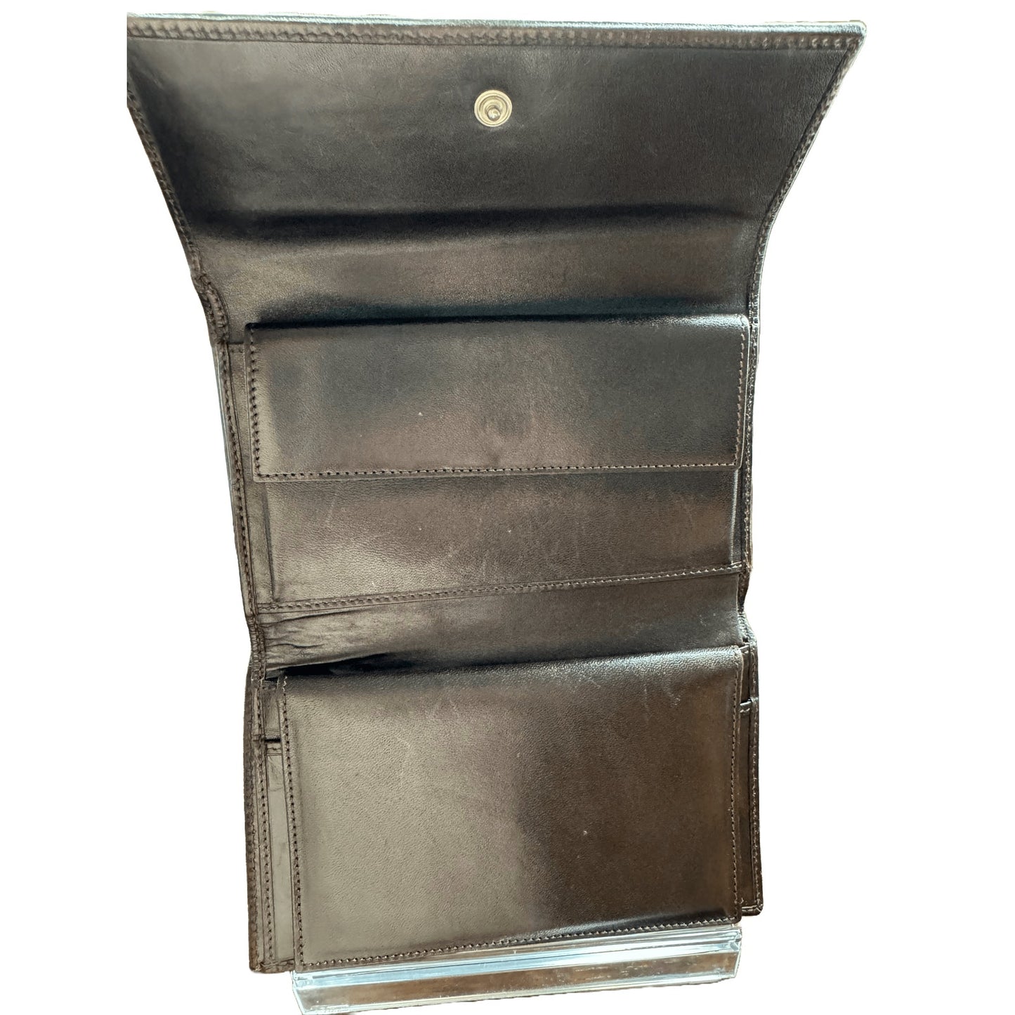 Fendi Zucca Monogram Bifold Wallet - Brown/Black Canvas with Leather Trim