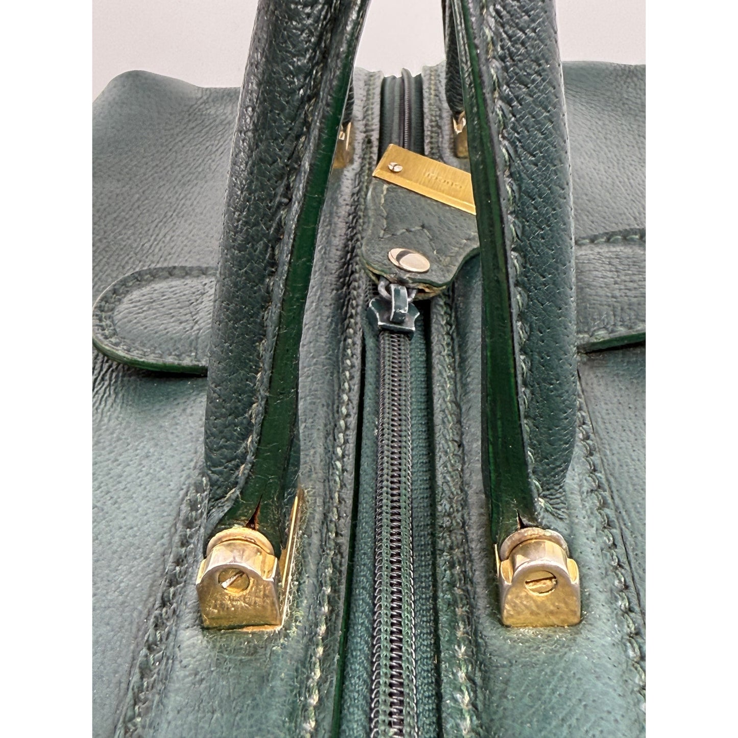 Authentic Vintage Gucci Green Leather Doctor’s Bag