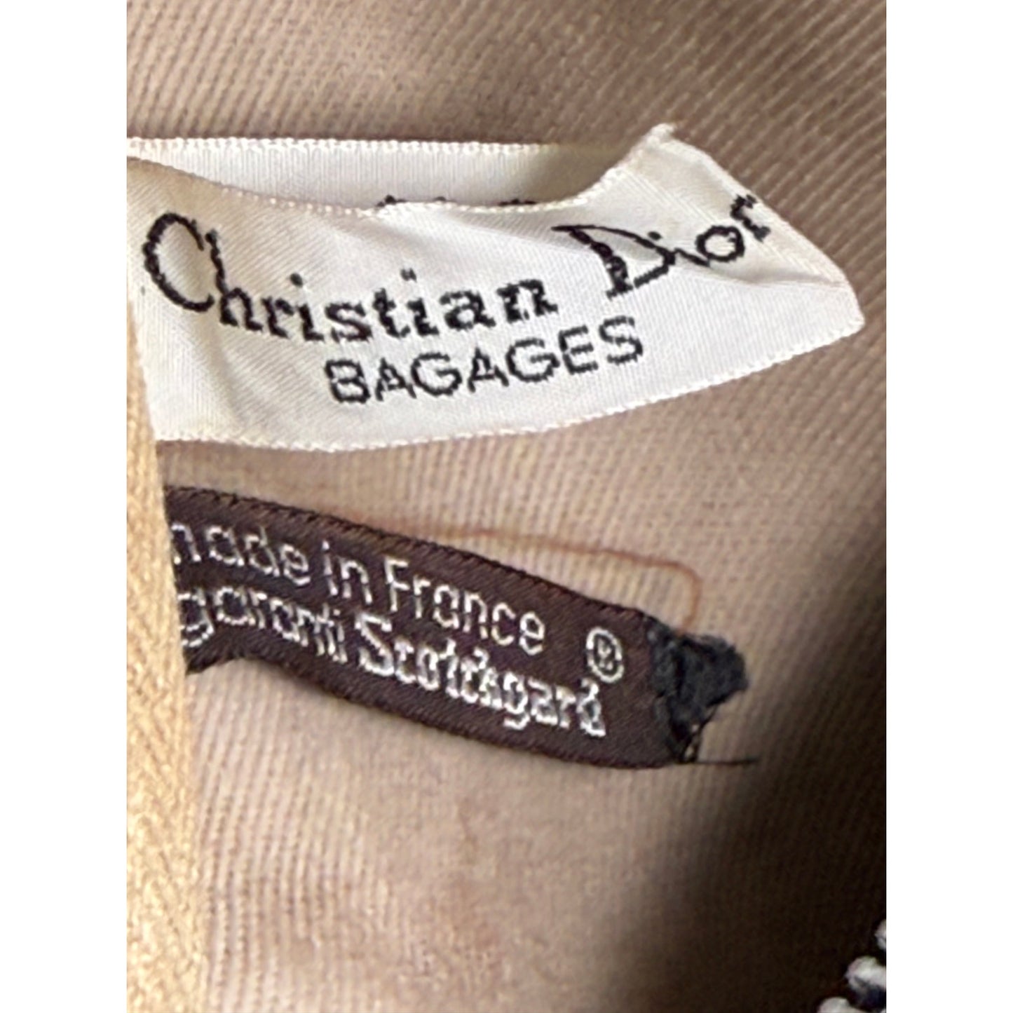 Authentic Vintage Christian Dior Duffle Bag w/ Navy Leather