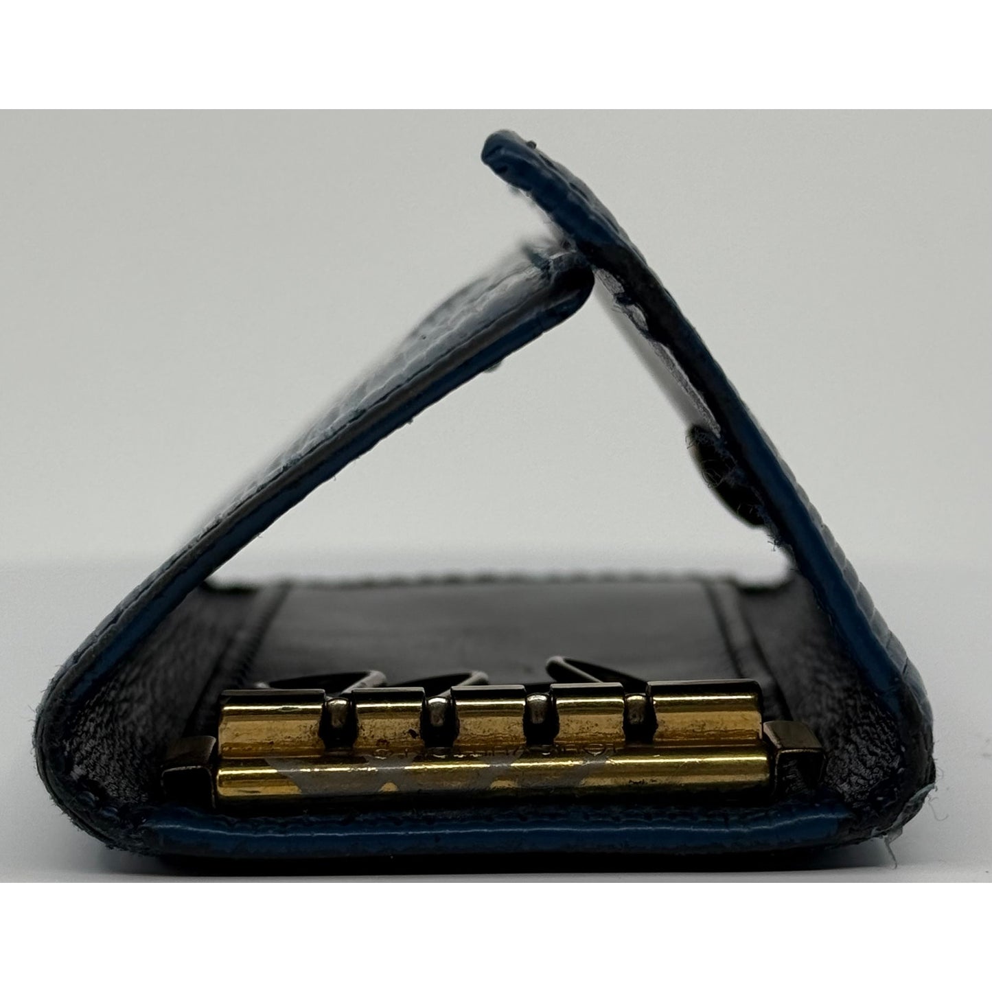 Authentic Louis Vuitton Blue Epi Leather 4-Key Holder - Classic & Functional!