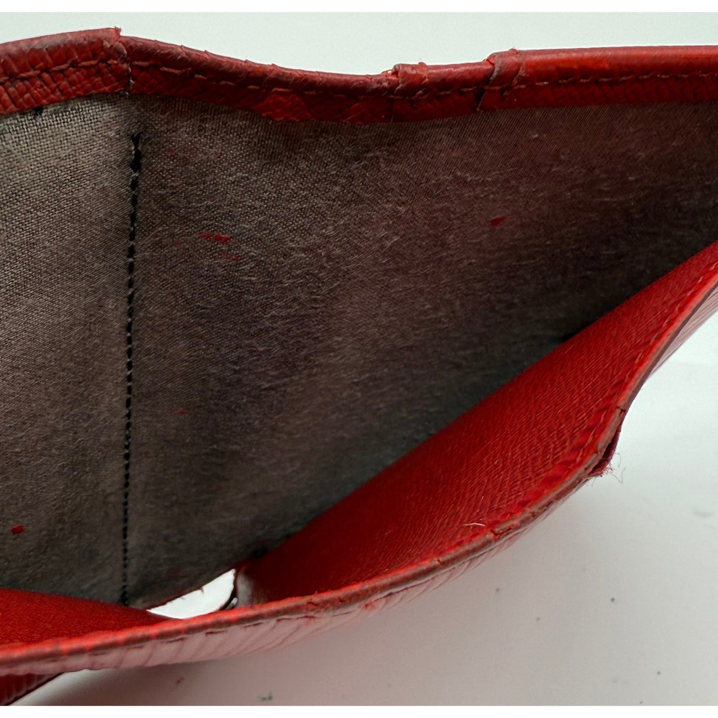 Authentic Louis Vuitton Epi Leather French Purse Wallet in Red