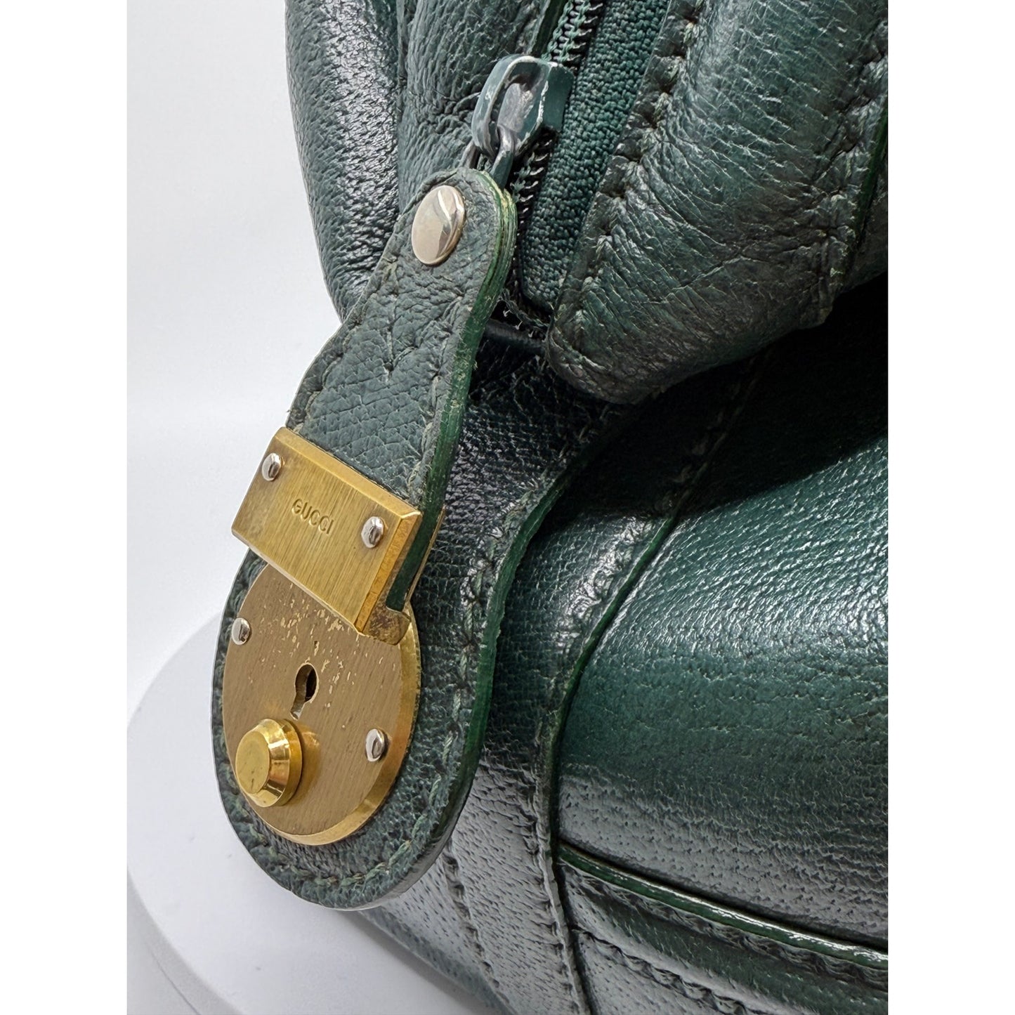 Authentic Vintage Gucci Green Leather Doctor’s Bag