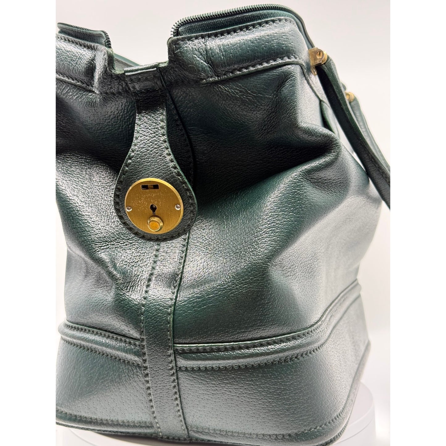 Authentic Vintage Gucci Green Leather Doctor’s Bag