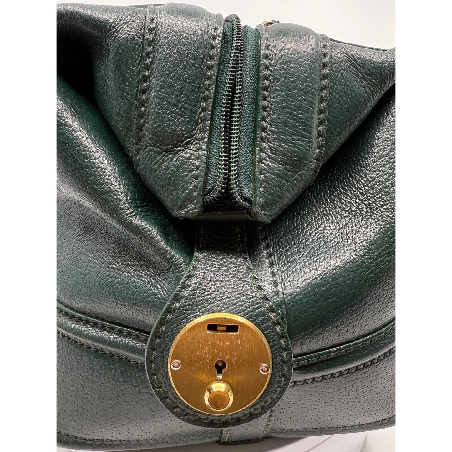 Authentic Vintage Gucci Green Leather Doctor’s Bag