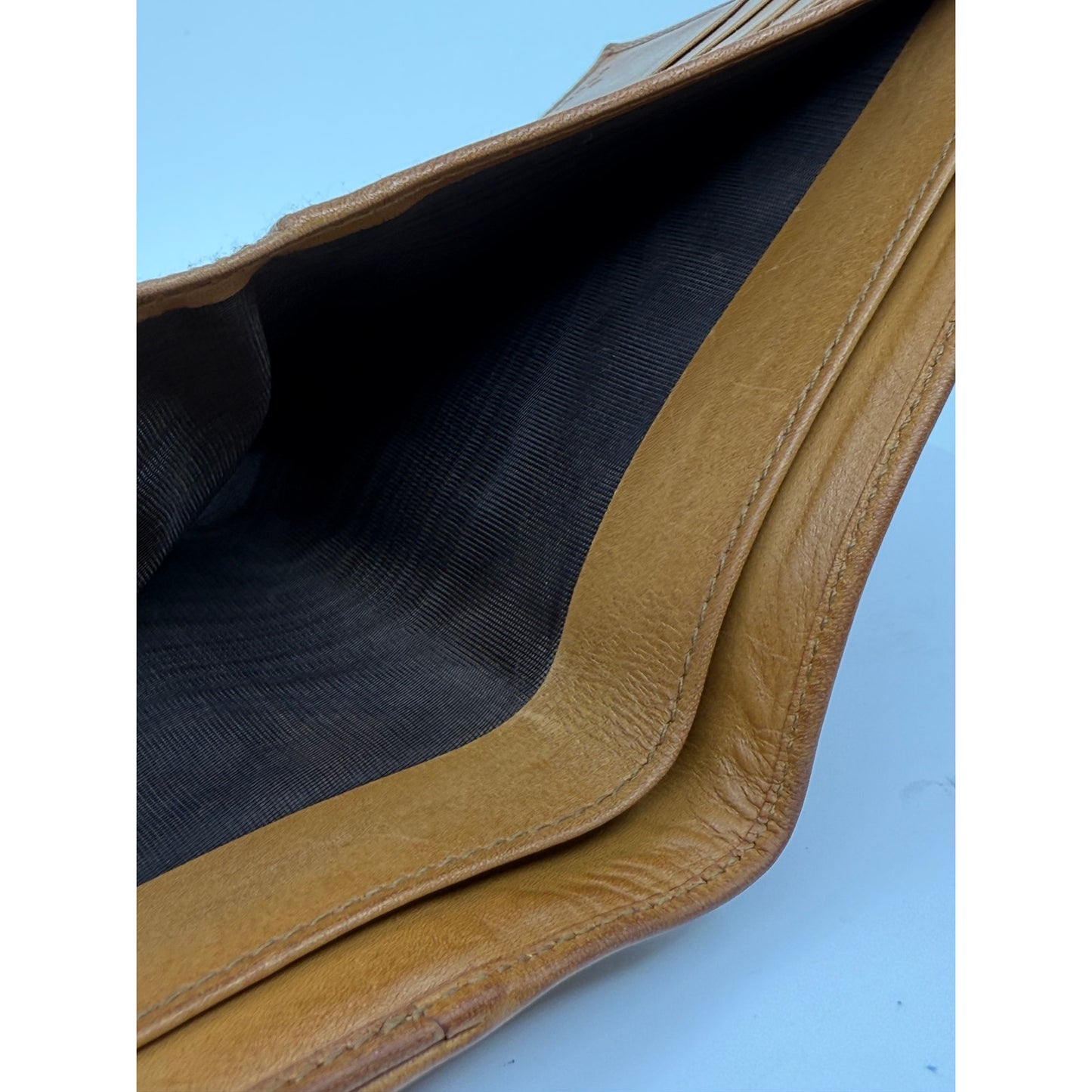Authentic Gucci Vintage Leather Bifold Wallet with Web Stripe Detail