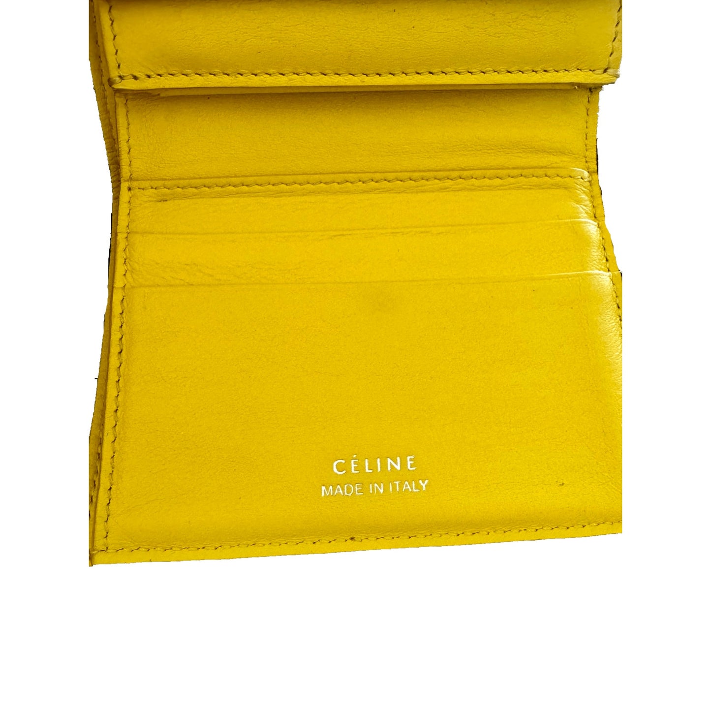 Céline Gray - Taupe | Yellow Compact Snap Wallet