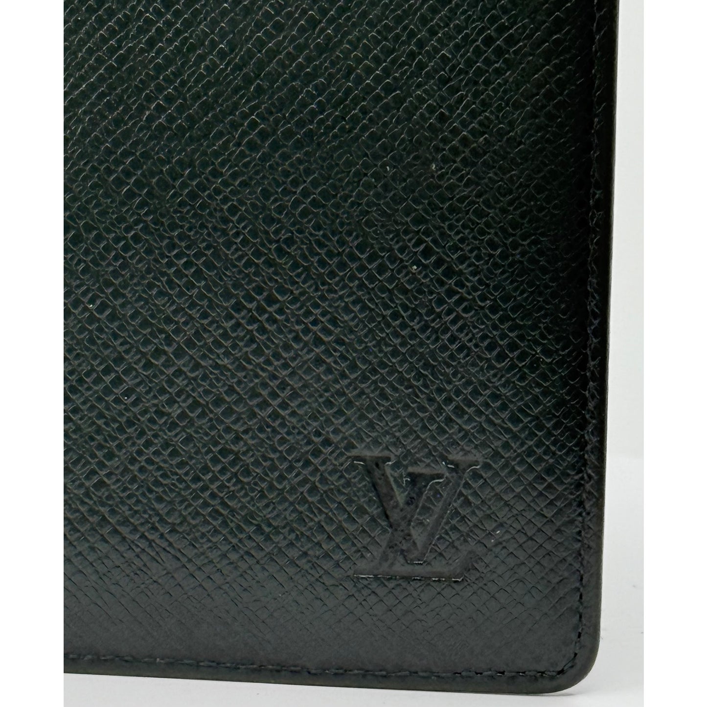 Authentic Louis Vuitton Taiga Leather Long Wallet - Green