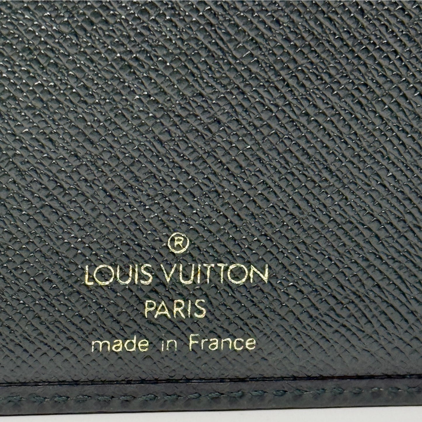 Authentic Louis Vuitton Taiga Leather Long Wallet - Green