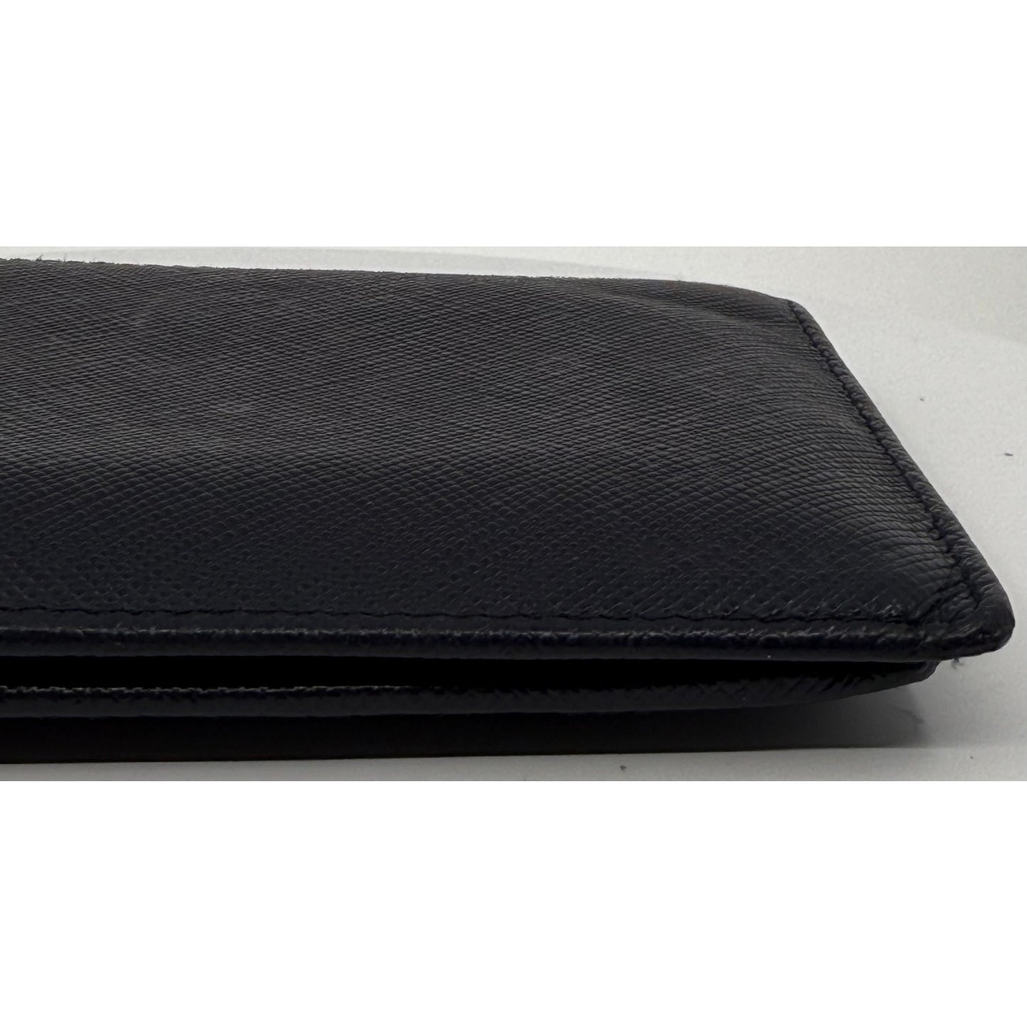 Authentic Prada Saffiano Leather Bifold Wallet - Navy Blue