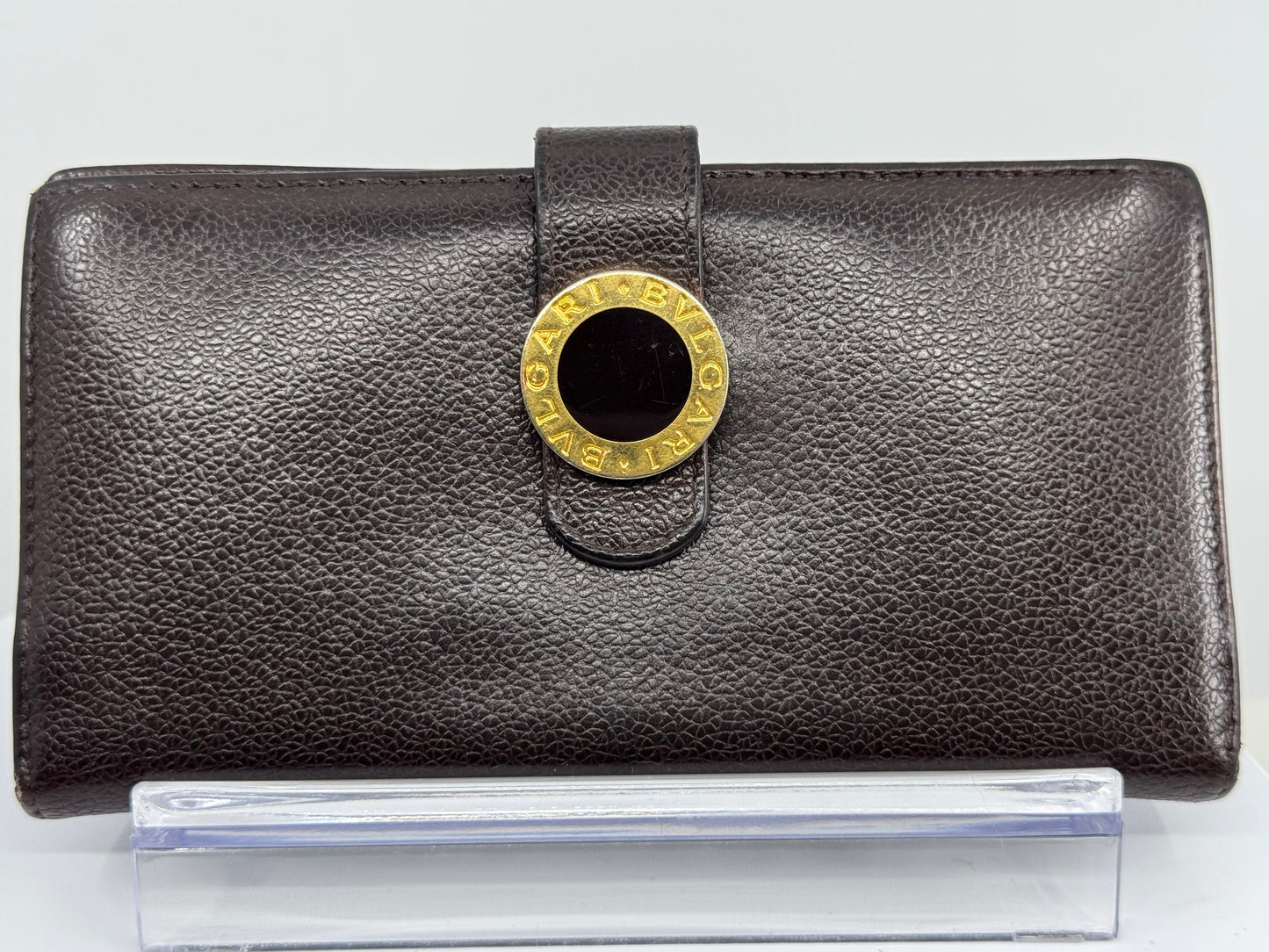 Bvlgari Continental Wallet with Gold & Onyx Detail