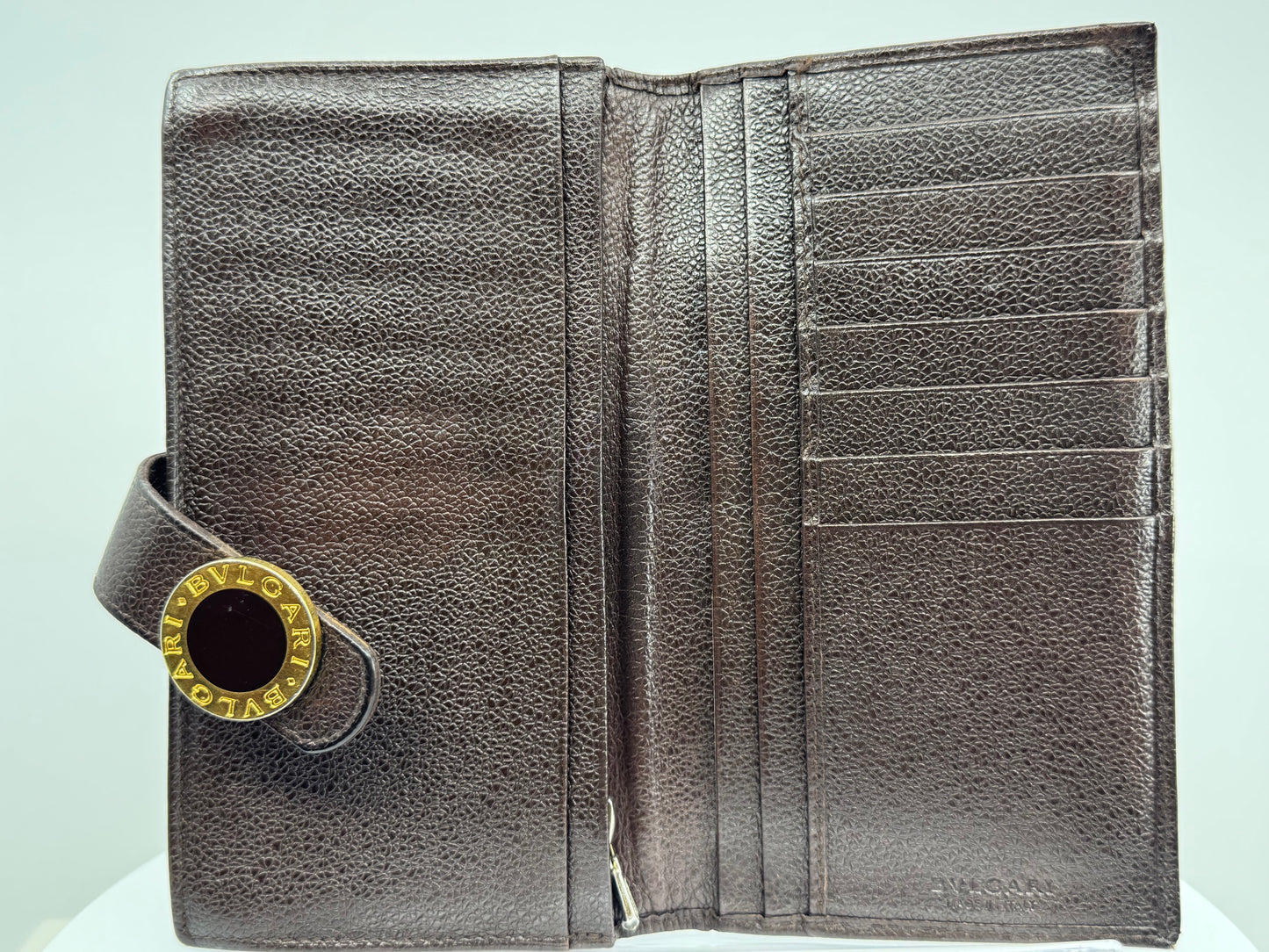 Bvlgari Continental Wallet with Gold & Onyx Detail