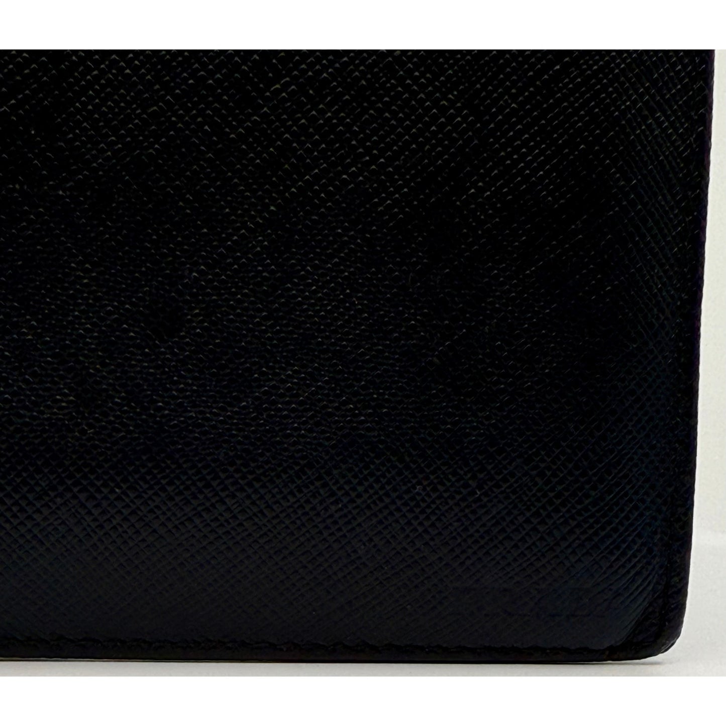 Authentic Prada Saffiano Leather Bifold Wallet - Navy Blue