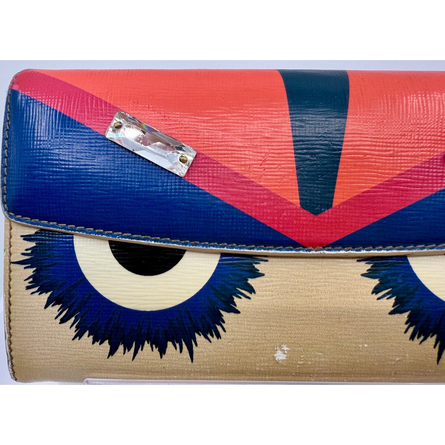 Fendi Monster Eyes Wallet - Authentic - Vibrant & Unique!