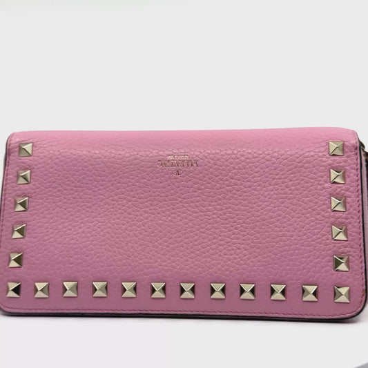 Valentino Garavani Rockstud Zip-Around Wallet - COA Included